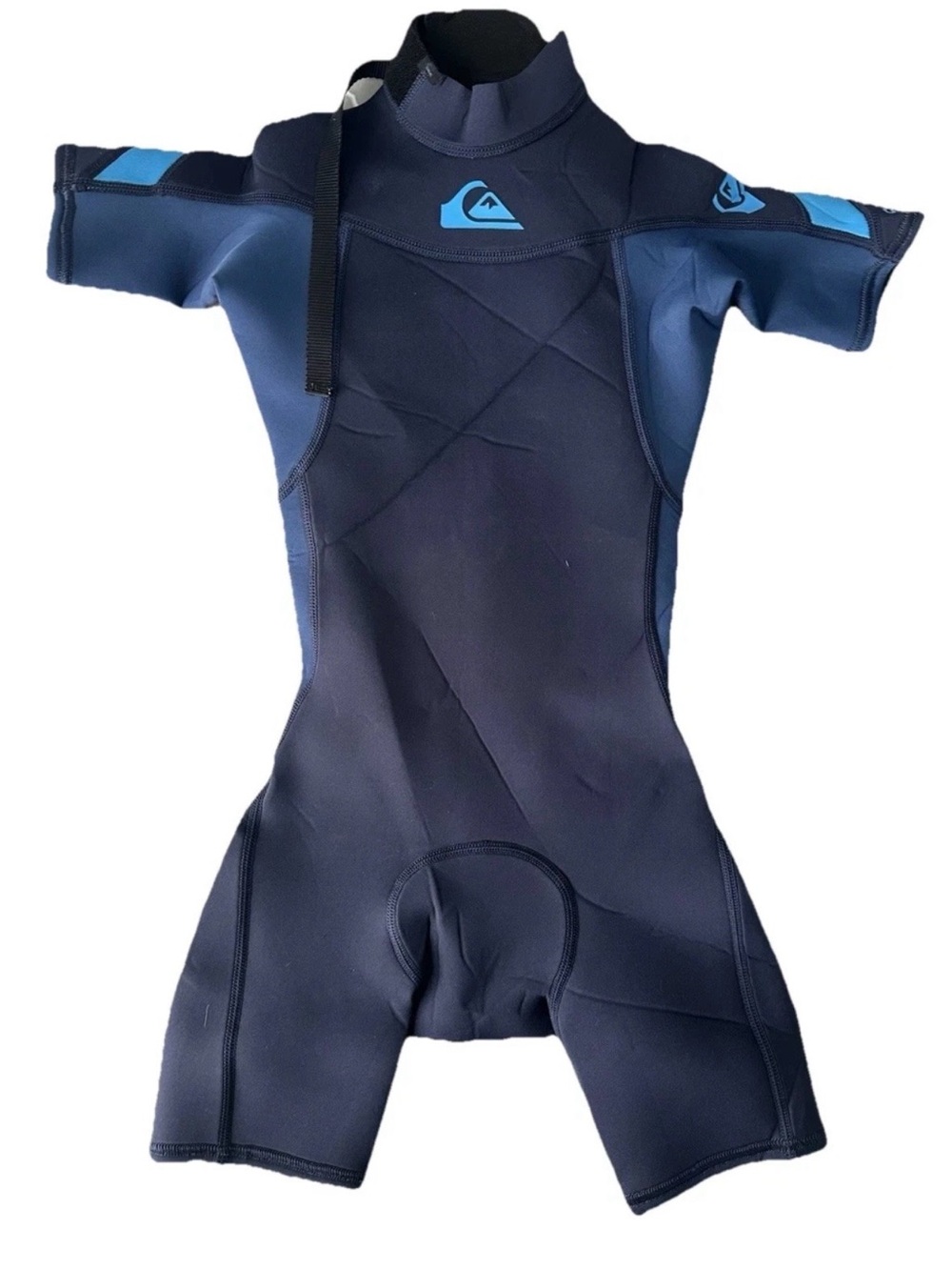 Quiksilver Kids Short Sleeve Rashguard Springsuit - Navy & Light Blue